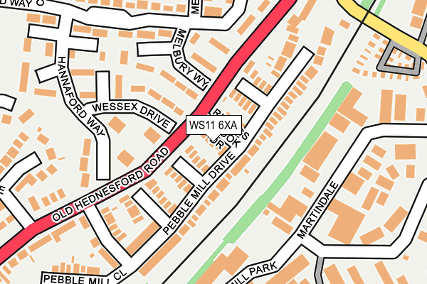 WS11 6XA map - OS OpenMap – Local (Ordnance Survey)