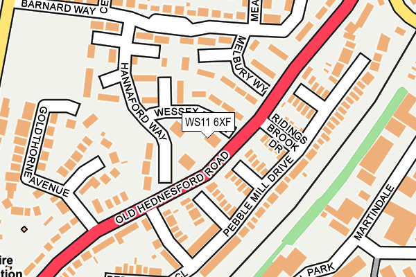 WS11 6XF map - OS OpenMap – Local (Ordnance Survey)