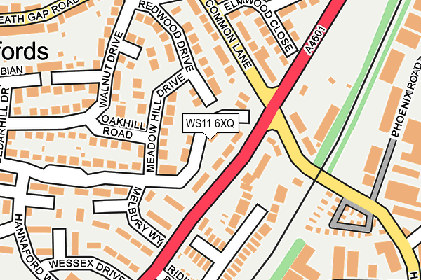 WS11 6XQ map - OS OpenMap – Local (Ordnance Survey)