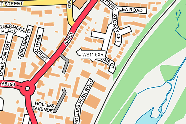 WS11 6XR map - OS OpenMap – Local (Ordnance Survey)