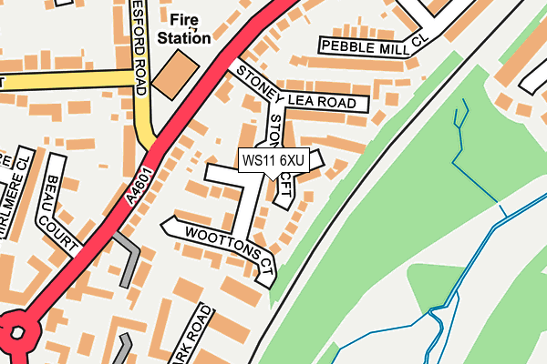 WS11 6XU map - OS OpenMap – Local (Ordnance Survey)