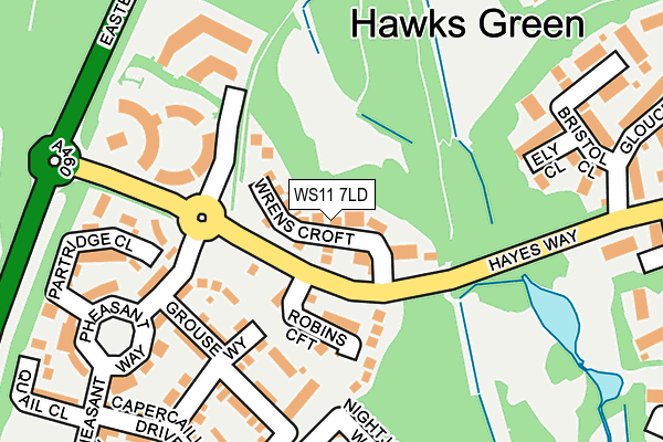 WS11 7LD map - OS OpenMap – Local (Ordnance Survey)