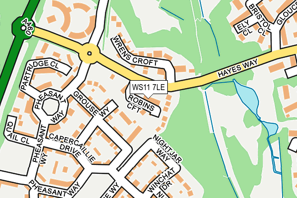 WS11 7LE map - OS OpenMap – Local (Ordnance Survey)