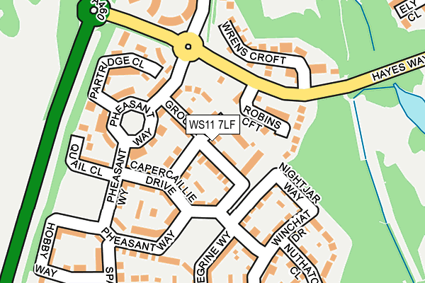 WS11 7LF map - OS OpenMap – Local (Ordnance Survey)