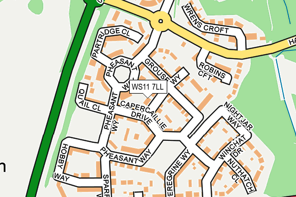 WS11 7LL map - OS OpenMap – Local (Ordnance Survey)