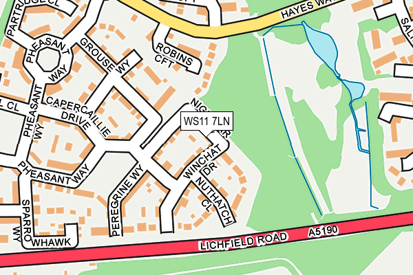 WS11 7LN map - OS OpenMap – Local (Ordnance Survey)