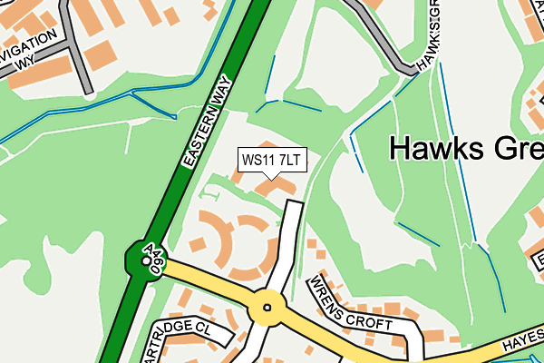 WS11 7LT map - OS OpenMap – Local (Ordnance Survey)