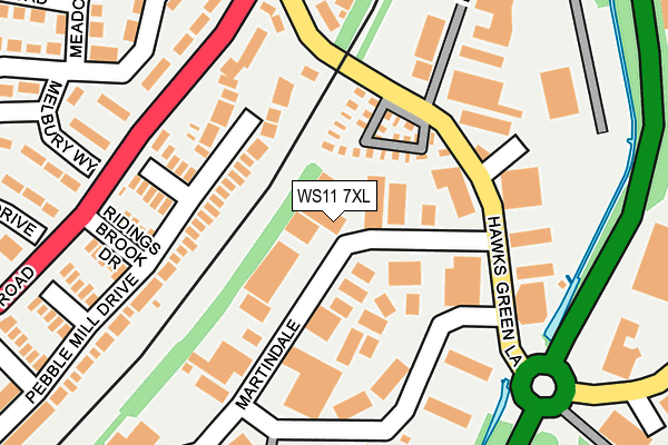 WS11 7XL map - OS OpenMap – Local (Ordnance Survey)