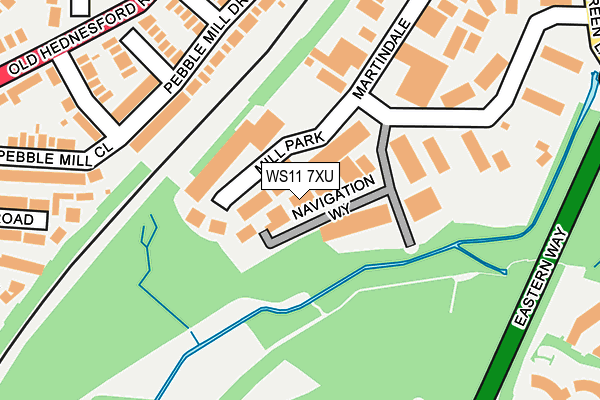 WS11 7XU map - OS OpenMap – Local (Ordnance Survey)