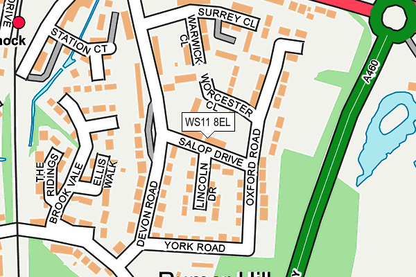 WS11 8EL map - OS OpenMap – Local (Ordnance Survey)