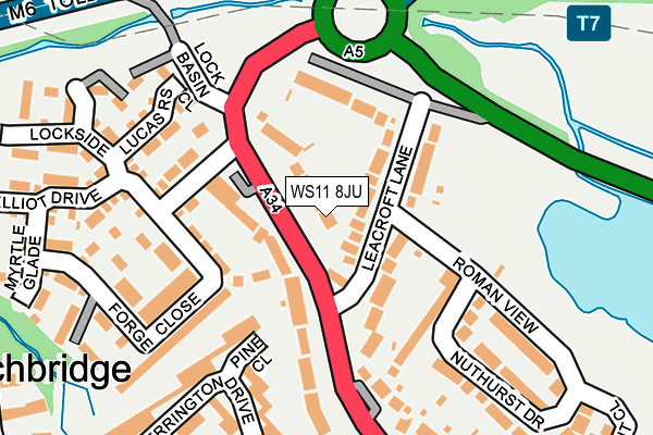 WS11 8JU map - OS OpenMap – Local (Ordnance Survey)