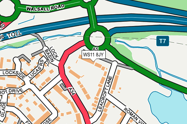 WS11 8JY map - OS OpenMap – Local (Ordnance Survey)