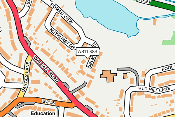 WS11 8SS map - OS OpenMap – Local (Ordnance Survey)