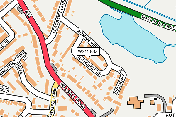 WS11 8SZ map - OS OpenMap – Local (Ordnance Survey)
