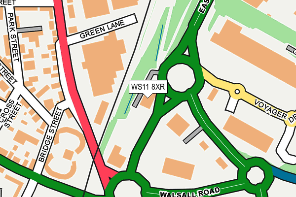 WS11 8XR map - OS OpenMap – Local (Ordnance Survey)