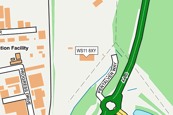 WS11 8XY map - OS OpenMap – Local (Ordnance Survey)