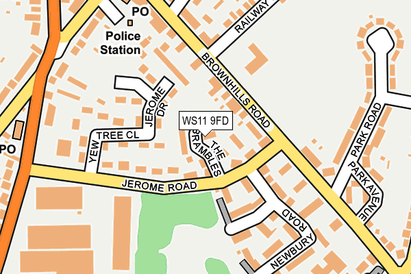 WS11 9FD map - OS OpenMap – Local (Ordnance Survey)