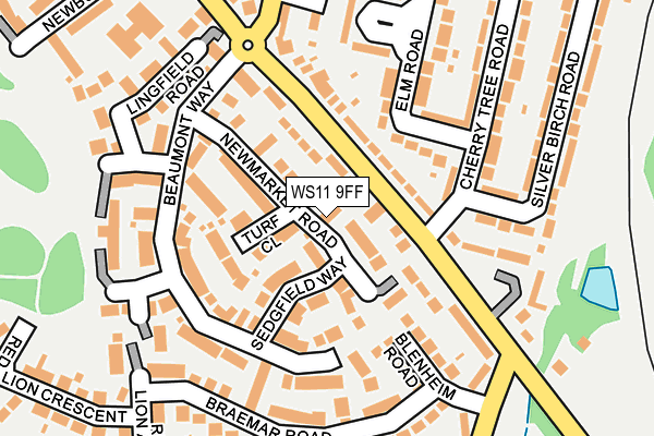 WS11 9FF map - OS OpenMap – Local (Ordnance Survey)