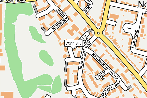 WS11 9FJ map - OS OpenMap – Local (Ordnance Survey)