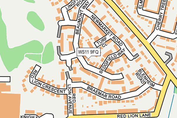 WS11 9FQ map - OS OpenMap – Local (Ordnance Survey)