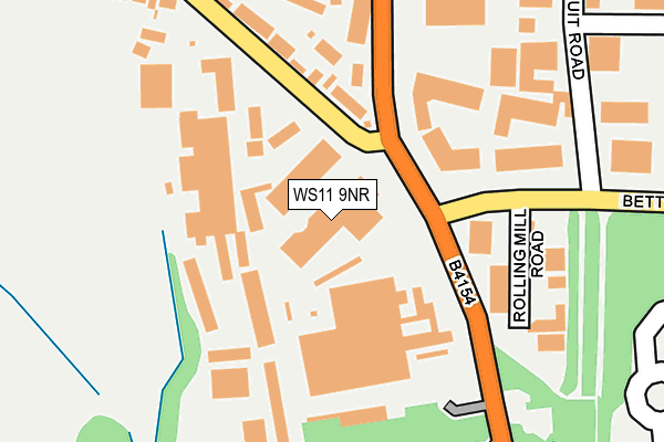 WS11 9NR map - OS OpenMap – Local (Ordnance Survey)