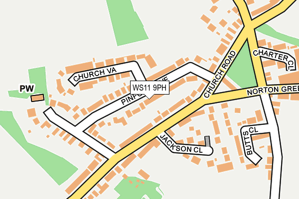 WS11 9PH map - OS OpenMap – Local (Ordnance Survey)