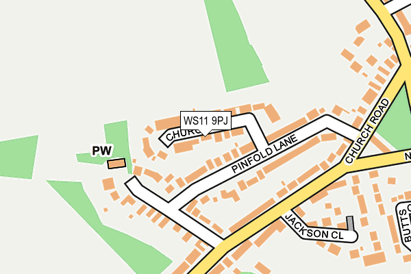 WS11 9PJ map - OS OpenMap – Local (Ordnance Survey)