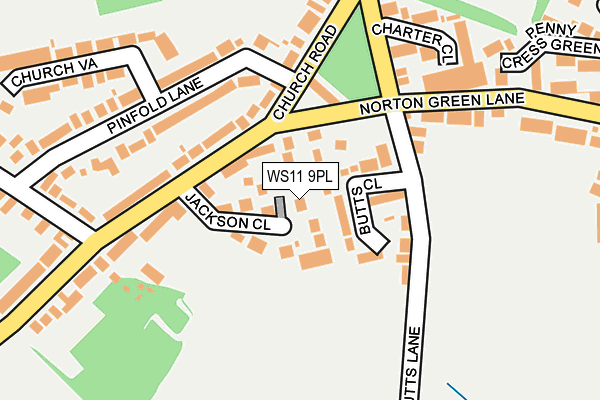 WS11 9PL map - OS OpenMap – Local (Ordnance Survey)