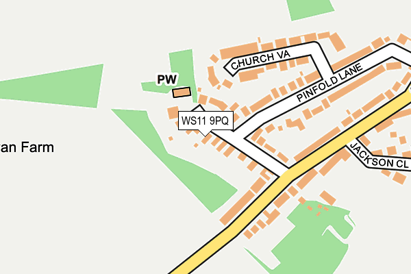 WS11 9PQ map - OS OpenMap – Local (Ordnance Survey)