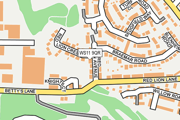 WS11 9QR map - OS OpenMap – Local (Ordnance Survey)
