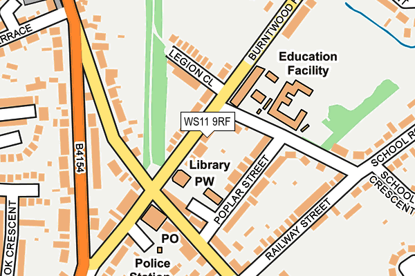 WS11 9RF map - OS OpenMap – Local (Ordnance Survey)