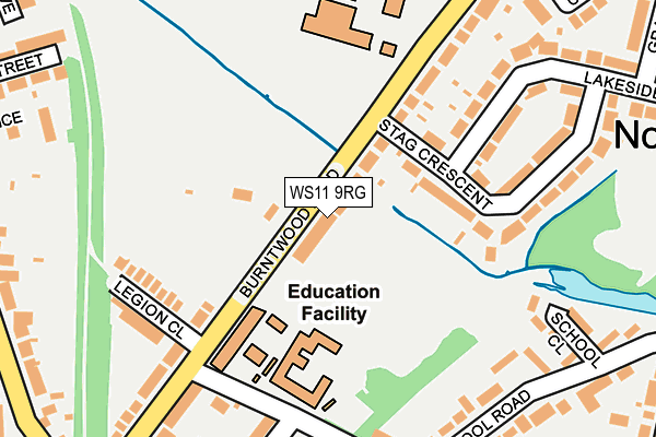 WS11 9RG map - OS OpenMap – Local (Ordnance Survey)