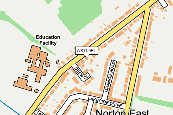 WS11 9RL map - OS OpenMap – Local (Ordnance Survey)