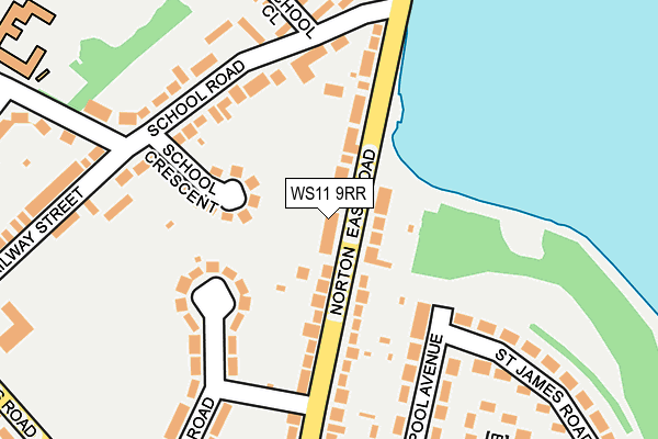 WS11 9RR map - OS OpenMap – Local (Ordnance Survey)