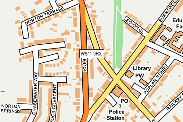 WS11 9RX map - OS OpenMap – Local (Ordnance Survey)