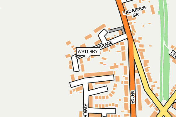 WS11 9RY map - OS OpenMap – Local (Ordnance Survey)