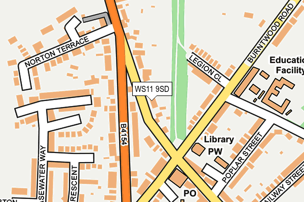 WS11 9SD map - OS OpenMap – Local (Ordnance Survey)