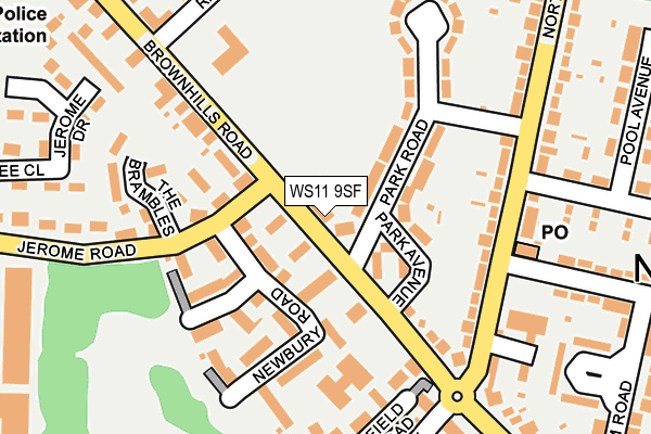 WS11 9SF map - OS OpenMap – Local (Ordnance Survey)