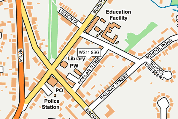 WS11 9SG map - OS OpenMap – Local (Ordnance Survey)