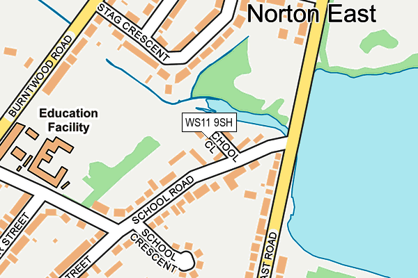 WS11 9SH map - OS OpenMap – Local (Ordnance Survey)