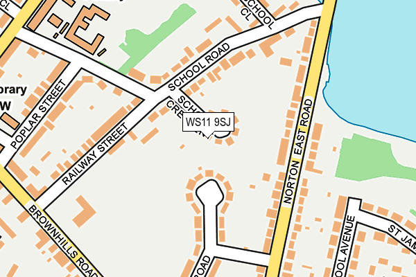 WS11 9SJ map - OS OpenMap – Local (Ordnance Survey)