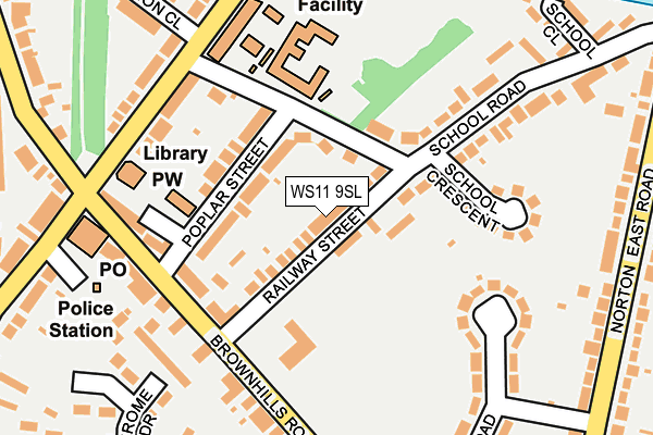 WS11 9SL map - OS OpenMap – Local (Ordnance Survey)