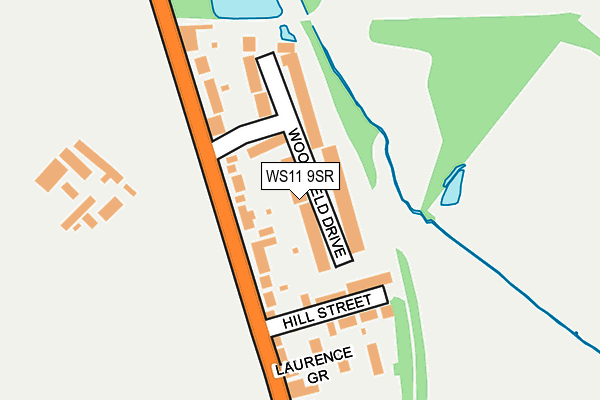 WS11 9SR map - OS OpenMap – Local (Ordnance Survey)