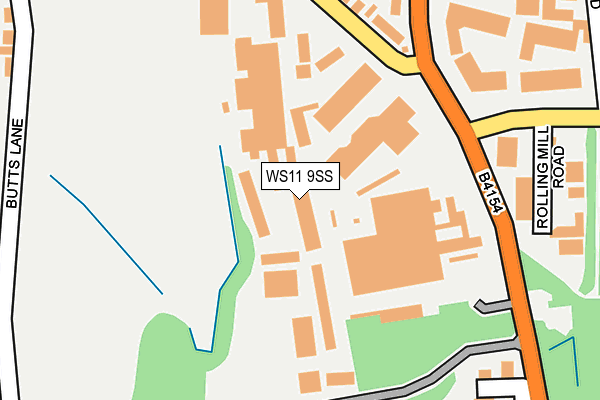 WS11 9SS map - OS OpenMap – Local (Ordnance Survey)