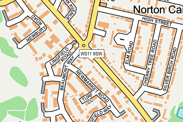 WS11 9SW map - OS OpenMap – Local (Ordnance Survey)