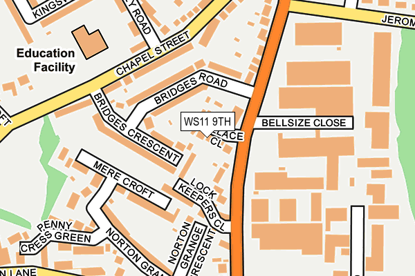 WS11 9TH map - OS OpenMap – Local (Ordnance Survey)