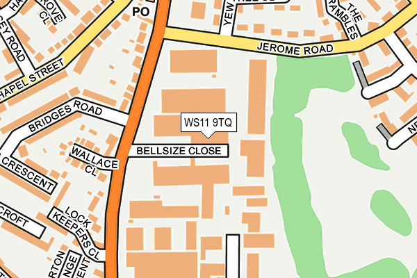 WS11 9TQ map - OS OpenMap – Local (Ordnance Survey)