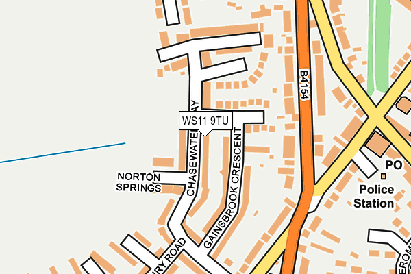WS11 9TU map - OS OpenMap – Local (Ordnance Survey)