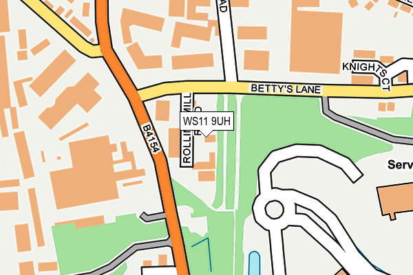WS11 9UH map - OS OpenMap – Local (Ordnance Survey)