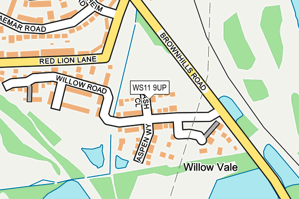 WS11 9UP map - OS OpenMap – Local (Ordnance Survey)